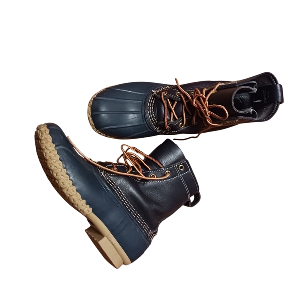L.L Bean BEAN-BOOTS Ladies DM or 8 Made in Maine Navy Blue - Picture 3 of 8